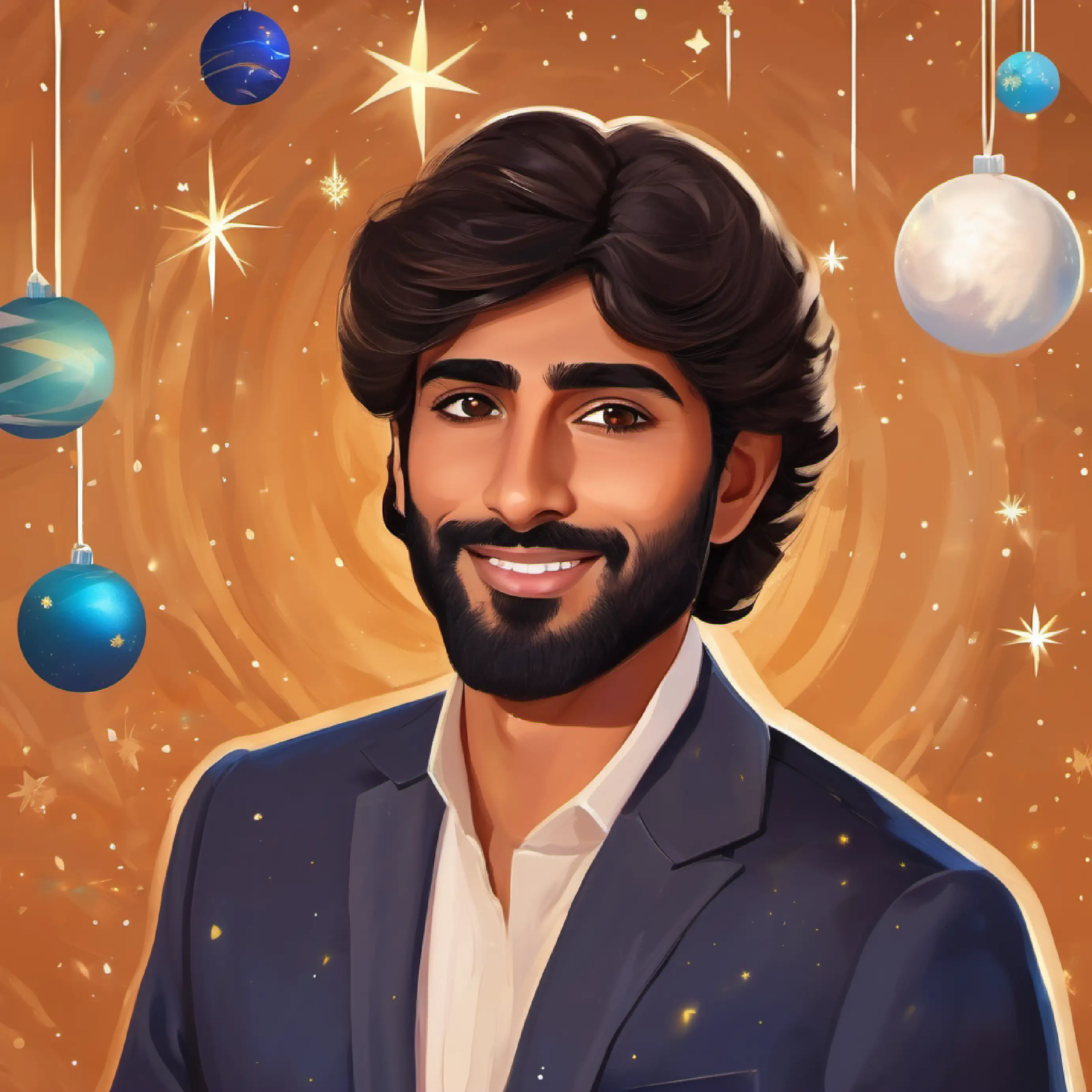 Emirati male, tan skin, dark brown eyes, young visionary at UAE Space Agency, new beginnings