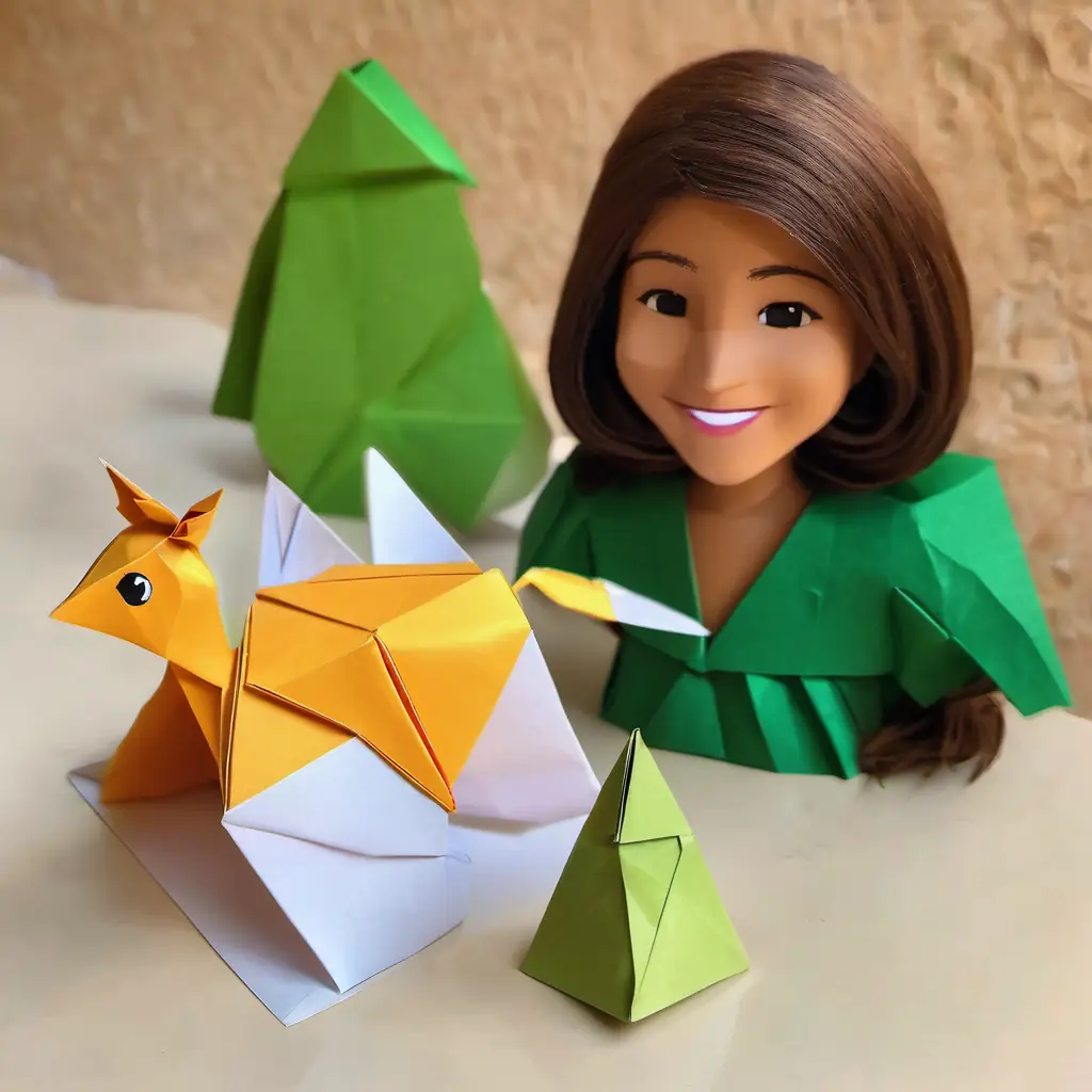 Chica curiosa, cabello castaño, ojos verdes, sonrisa amistosa happy about her new reliable buddy