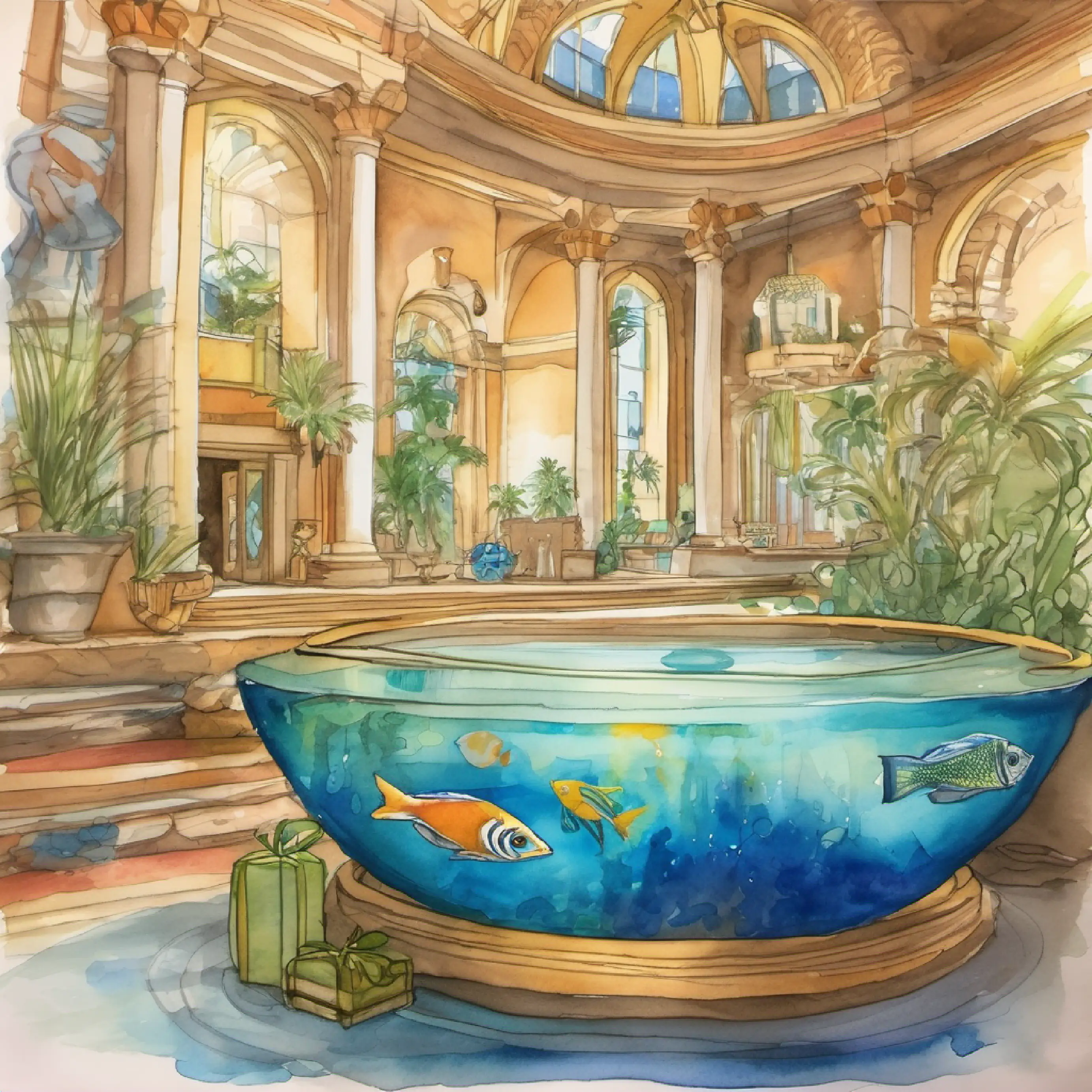 Atlantis setting introduced, Finley the fish preps for New Year's party.