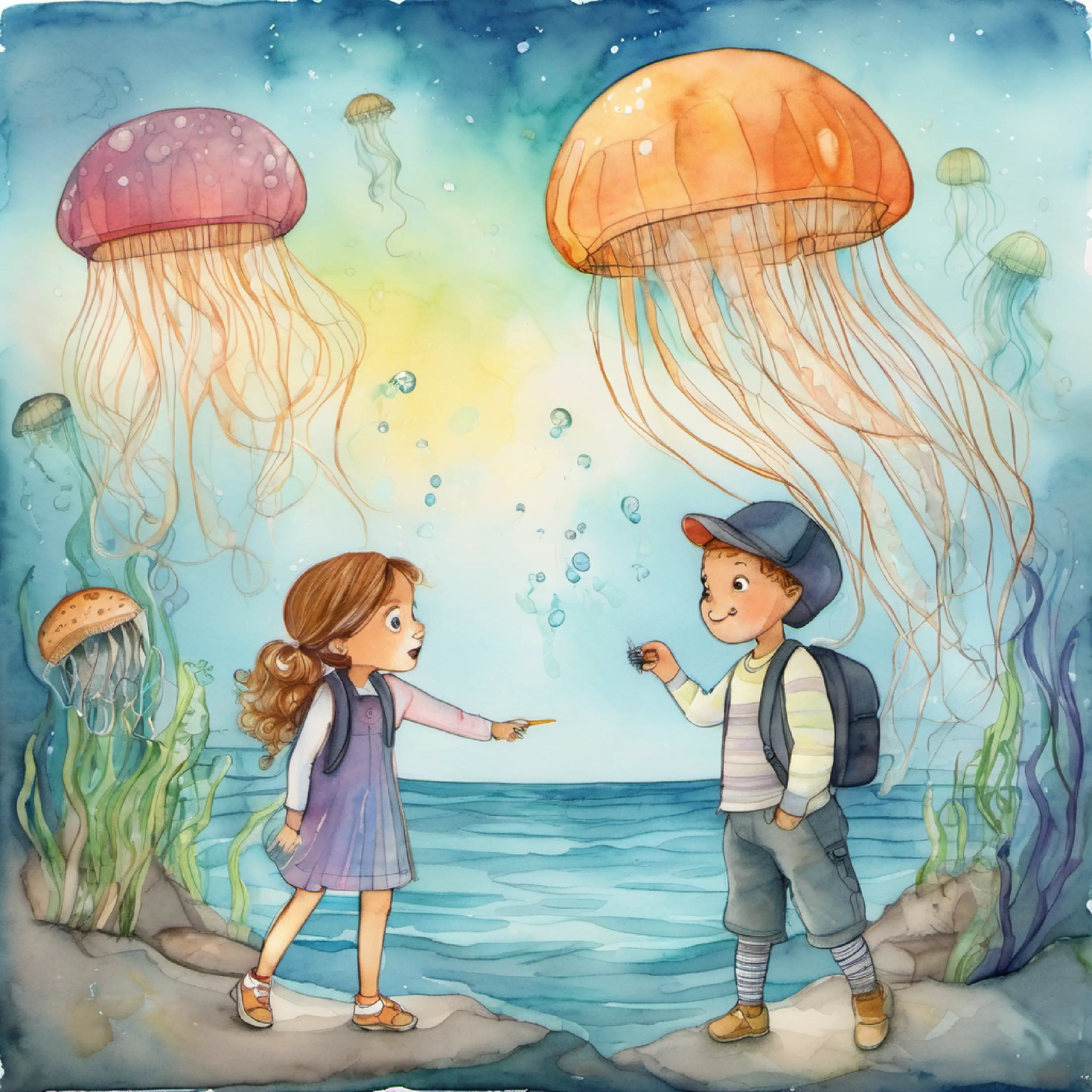 Clara and Finley solve the riddle which points to jellyfish.