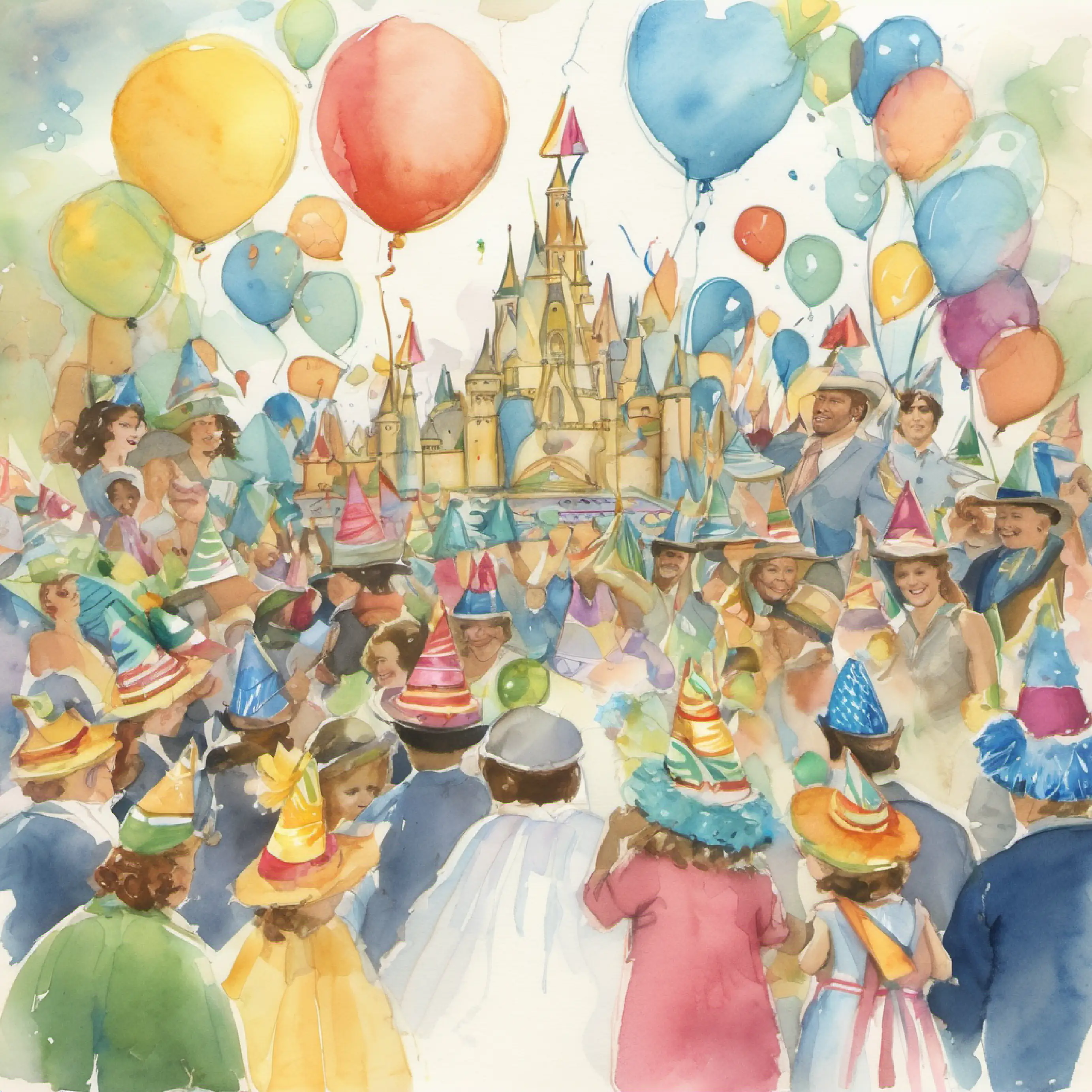 Party hats distributed, Atlantis celebrates the New Year.