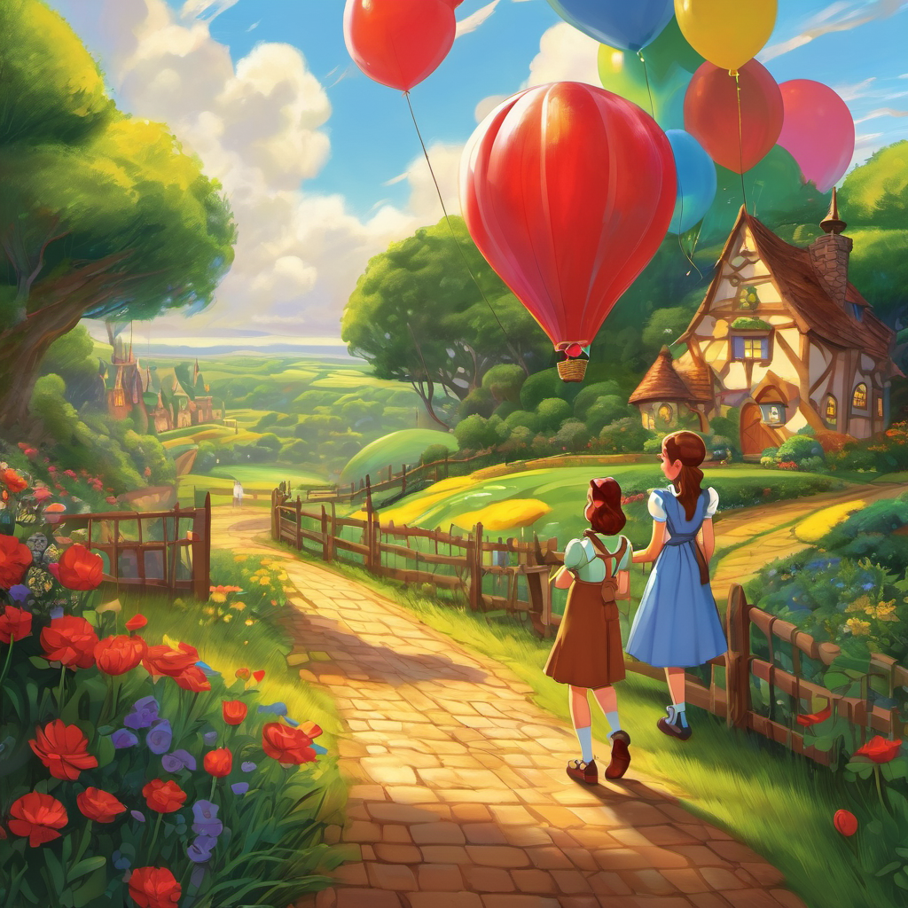 Finally, the balloon touched down in her own backyard, and Dorothy was reunited with her loving family, who couldn't believe the incredible story she had to share. From that day forward, Dorothy treasured her adventures in the Wonderful World of Oz, cherishing the friends she had made and the lessons she had learned about courage, friendship, and the power of imagination. And so, every night as she fell asleep, Dorothy would always dream about the vibrant and magical world she had once called home--the unforgettable Land of Oz.