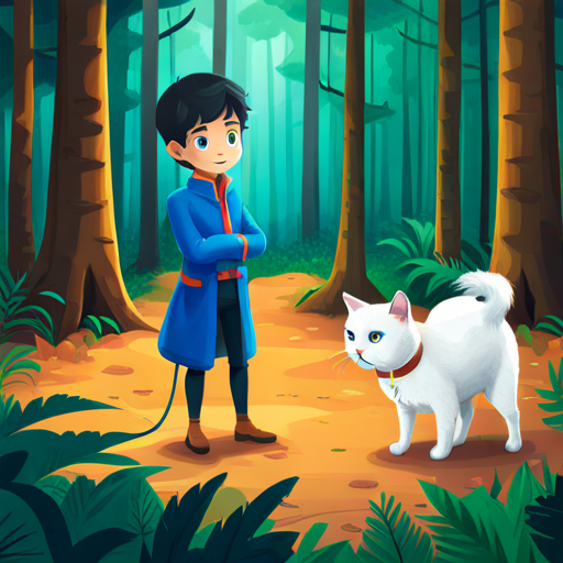 Prince Jack gets lost in the forest, meets talking cat