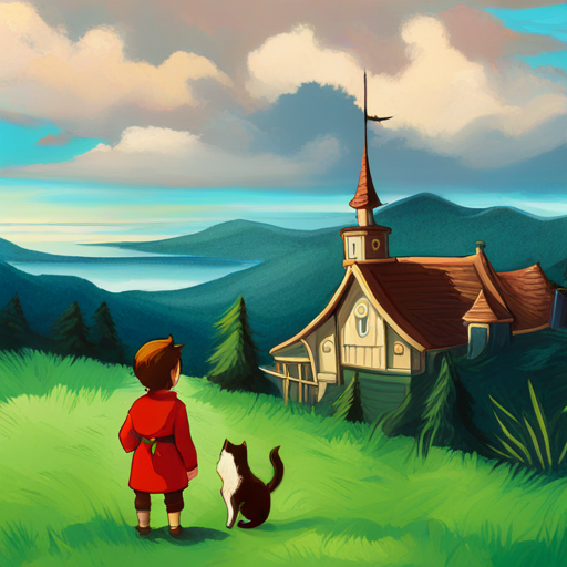 Jack and the cat arrive at the kingdom, Jack is grateful