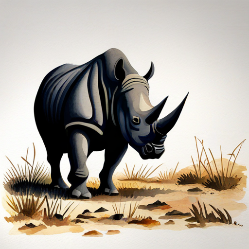 Rapula, a strong rhinoceros, protecting its territory