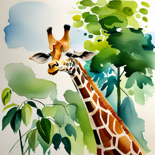 Gerald, a tall giraffe, eating leaves from a tree