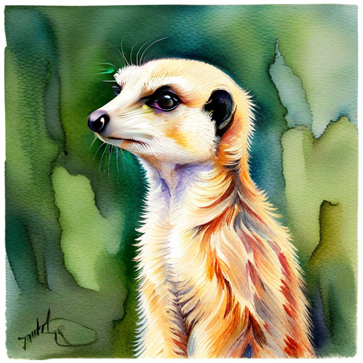 meerkat standing upright