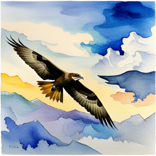 a kite, raptor, soaring through the sky