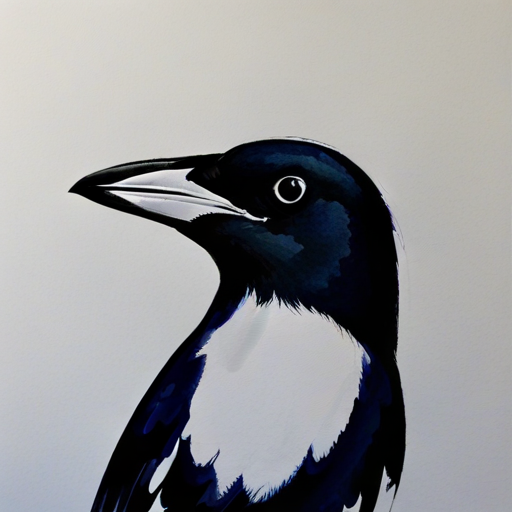 black and white magpie, 