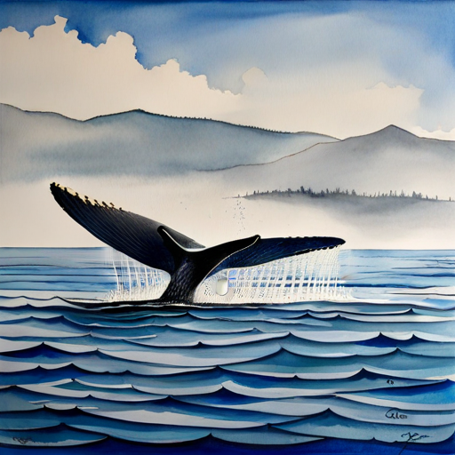Whale swimming