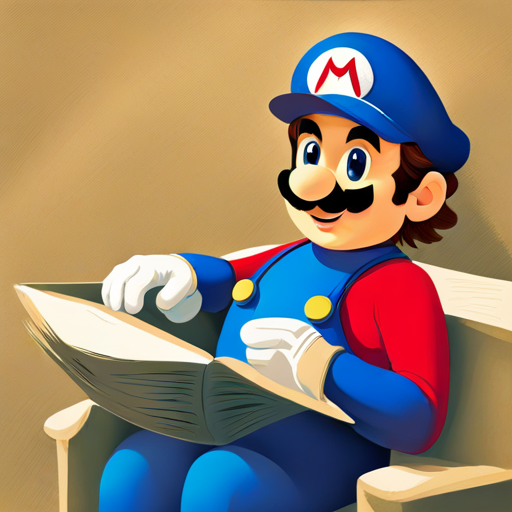 Mario reading Toad's letter