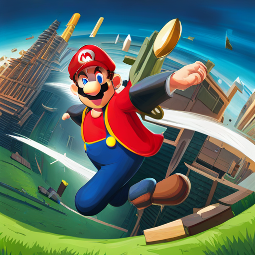 Mario jumping over pits and stomping on enemies