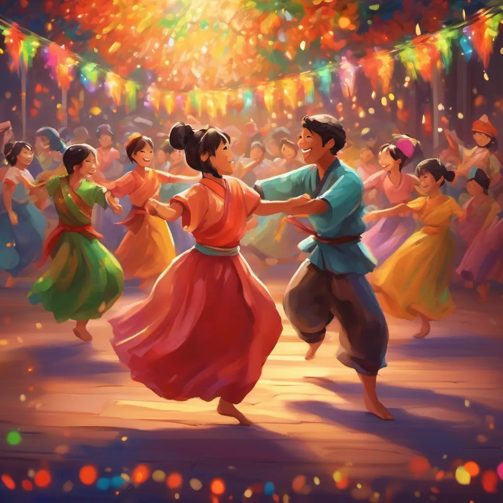 Participating in a festive 'Meke' with colorful dances and laughter.
