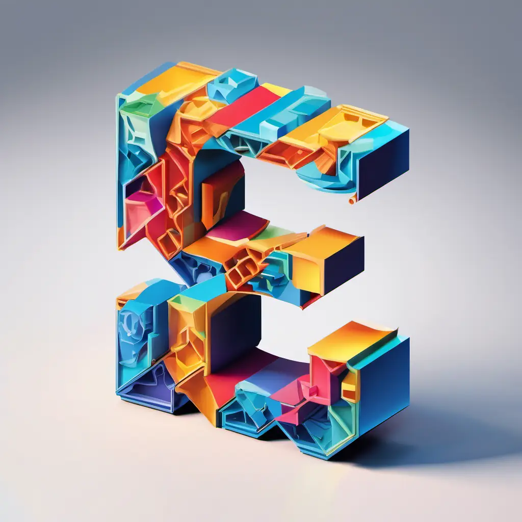Bits and A group of eight smaller bits, diverse colors, working as one forming the letter 'B' for a digital story.