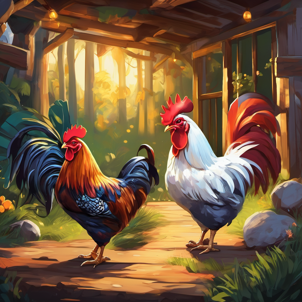 And so, dear child, every time you hear a chicken clucking, remember the story of The Rockin' Roosters, for it teaches us to always listen to our hearts and let our hidden talents shine. Good night, sweet dreams, and may you always rock out just like the chickens in the band!