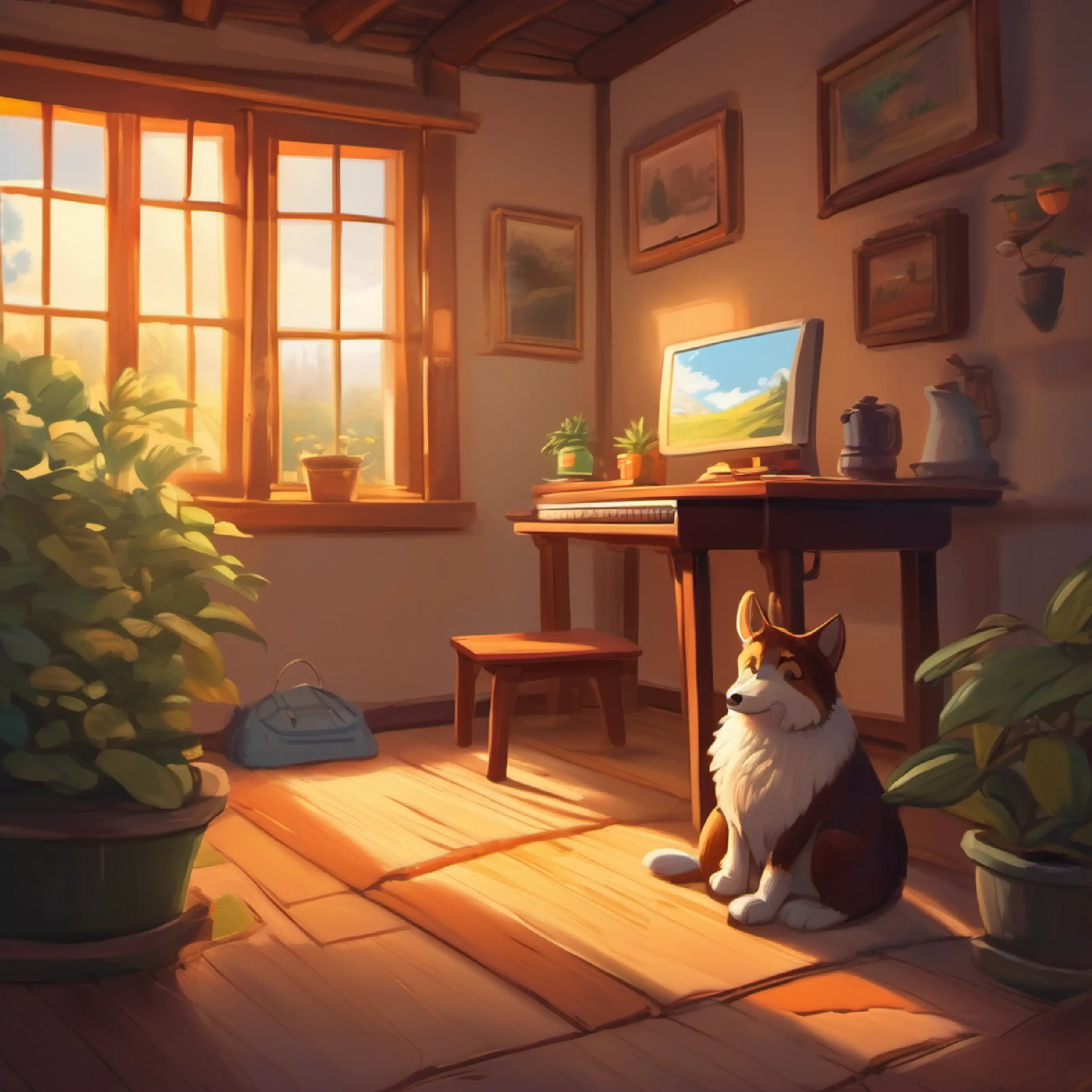 Boomer sits alone in a quiet house.