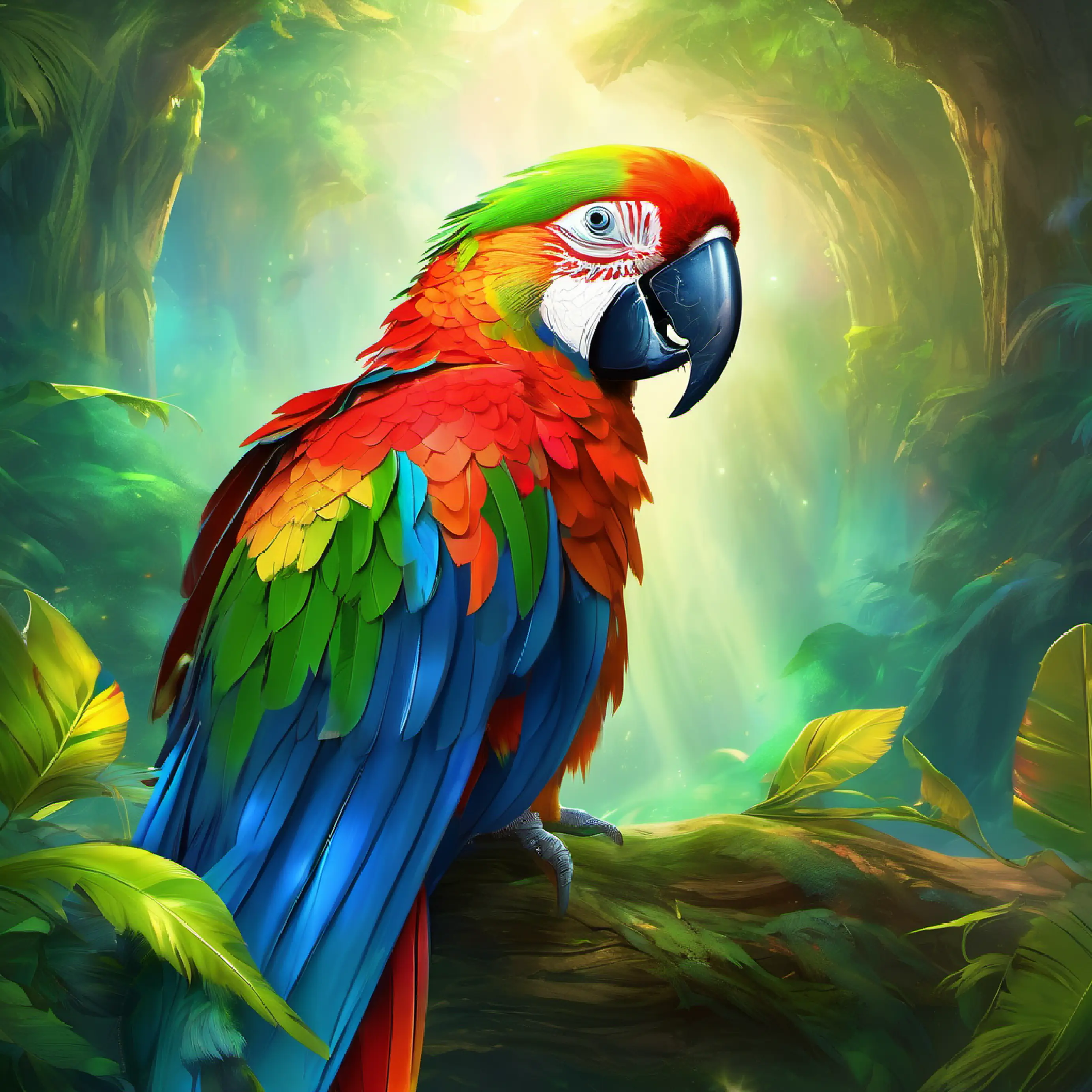 Introduction of the third pet, Colorful parrot, green and blue feathers the parrot, and his special ability.