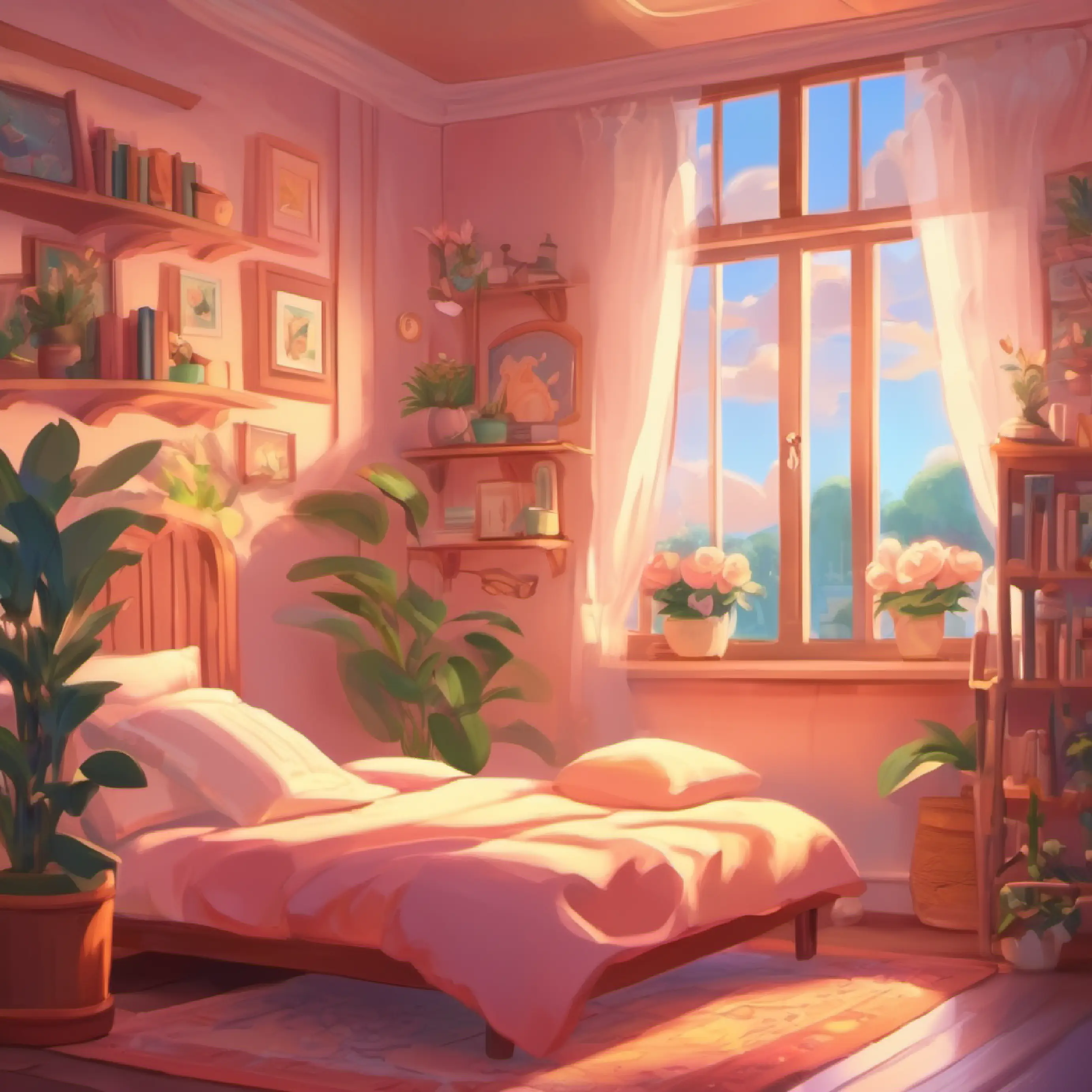 Introduction to Lily, a dreamy girl, in her cozy bedroom.