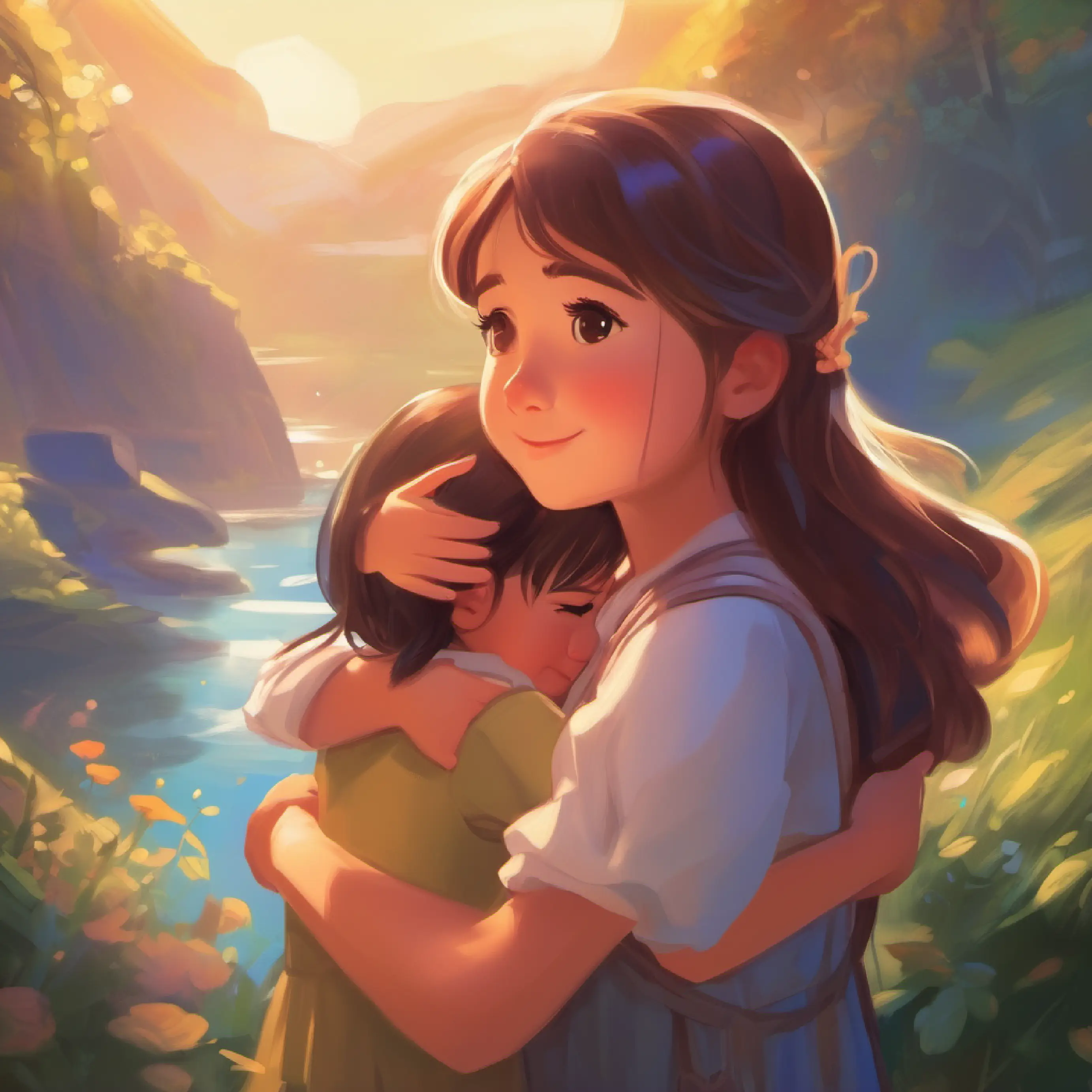 Introduction to , a dreamy girl,Mia hugged  tightly. 'You found it! How did you know where to look?' she asked.