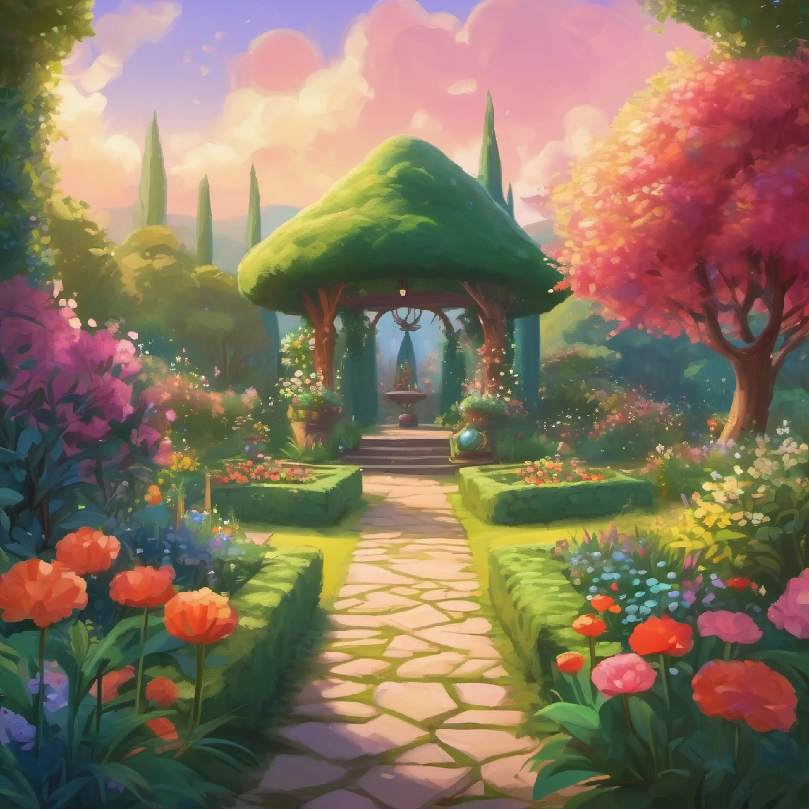 Timothy lands in a magical garden and is invited to a party.