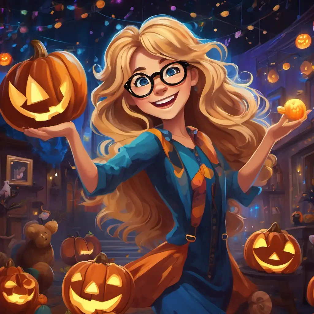 In the dimly lit disco den, Golden hair, blue eyes, big smile, cheerful and playful and Brown hair, glasses, warm smile, cuddly and caring danced with delight, dazzling with their funky moves.