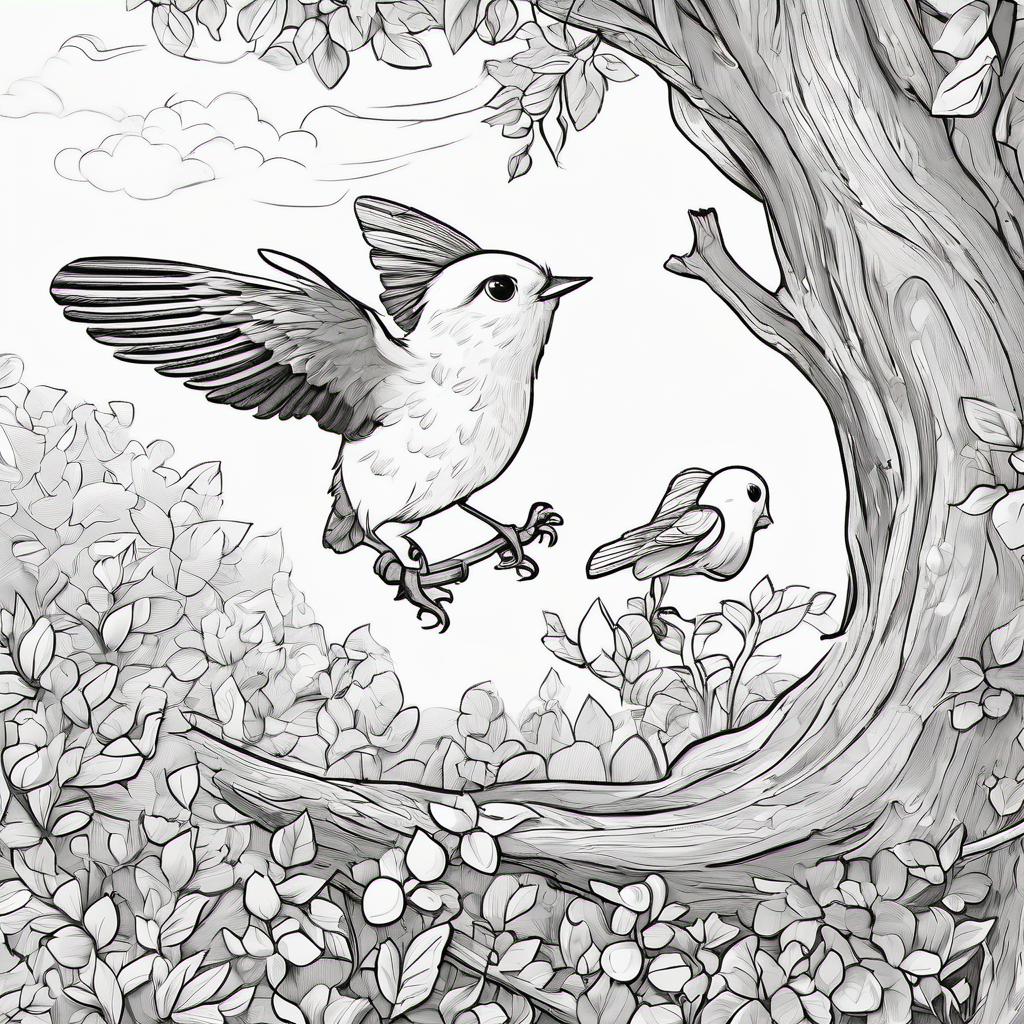 As Little Hero ventured further, he saw a little bird struggling to stay on its nest. The wind was blowing fiercely, and the bird's feathers were ruffled. Little Hero carefully climbed the tree and helped secure the nest, protecting the bird's home. The little bird chirped happily, thanking Little Hero for his help. Little Hero smiled and felt grateful for the opportunity to make a difference.