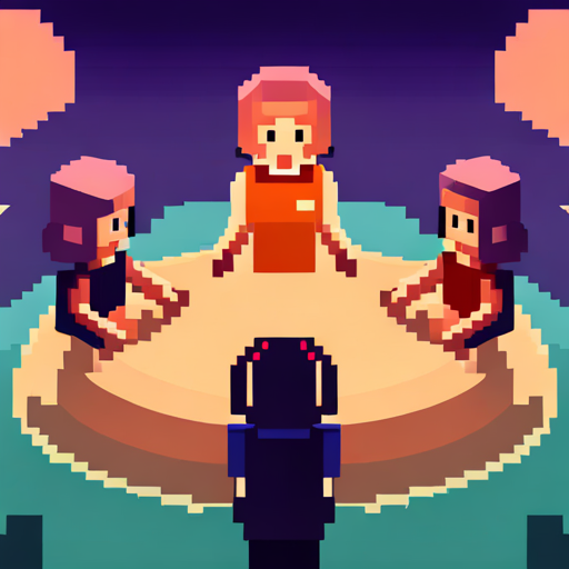 girlren holding hands in a circle, surrounded by a warm glow