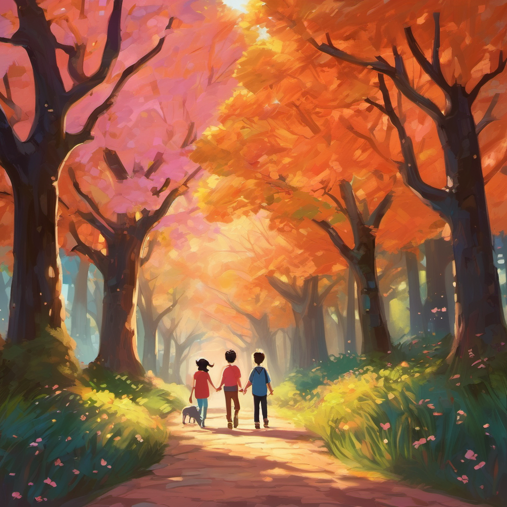 From that day forward, Lily, Ben, and Sammy cherished their friendship even more. They understood that honesty was the key to trust and that it would always guide them through life's adventures. And so, beneath the sheltering branches of the magical tree, they promised to remain honest with each other, forever and always. And as the sun dipped below the horizon, painting the sky with shades of orange and pink, the three friends headed back home, brimming with joy and memories of their enchanting journey. Little did they know that their story of honesty, friendship, and the magical tree would be whispered from generation to generation in their village, reminding everyone that honesty is indeed the most magical gift of all.