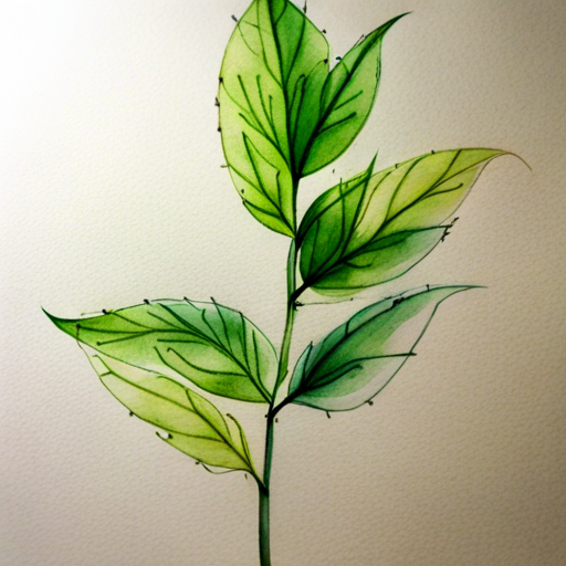 A green plant with delicate, shy leaves