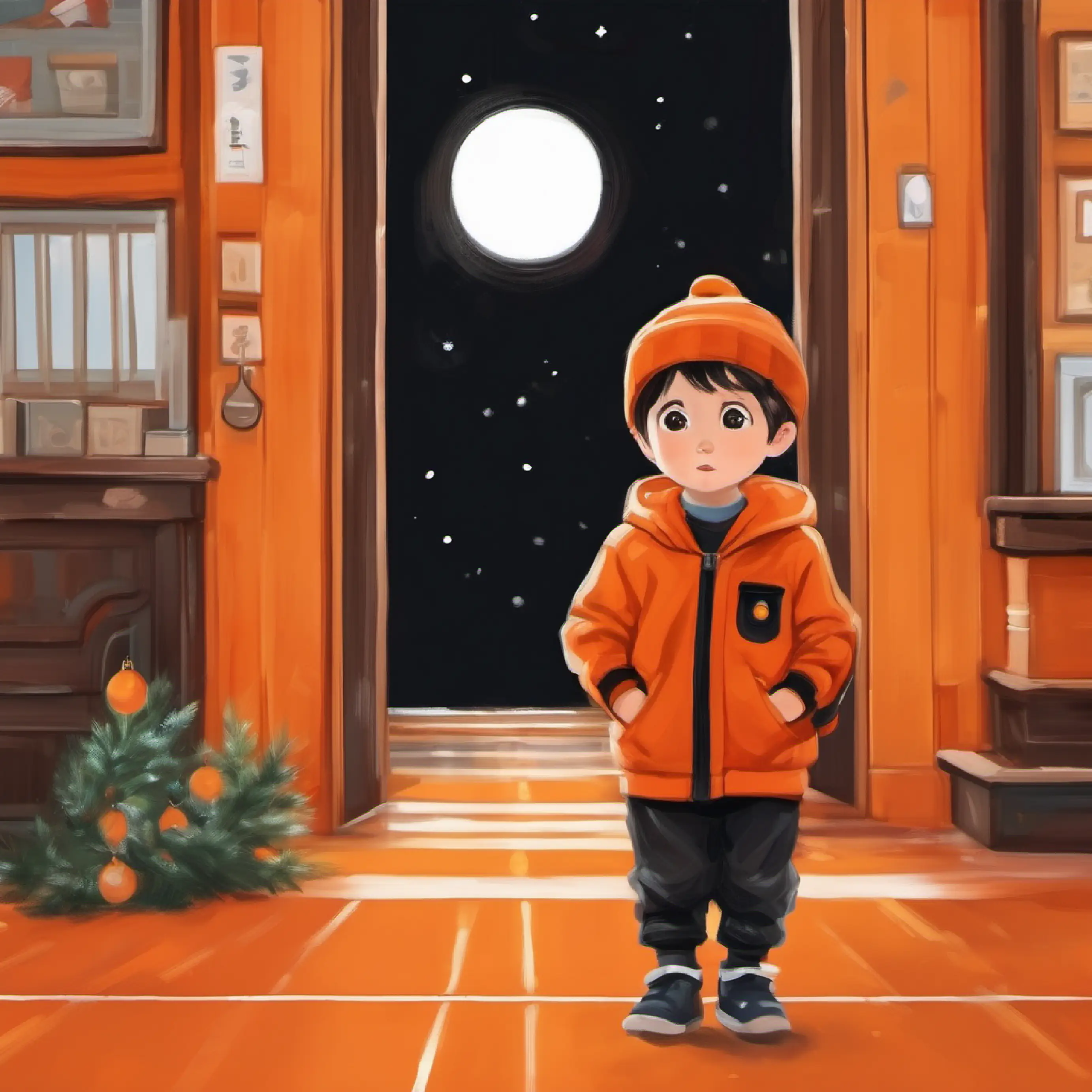 Introducing Orange with black stripes, curious eyes, small for his age, feeling nervous on his way to school.