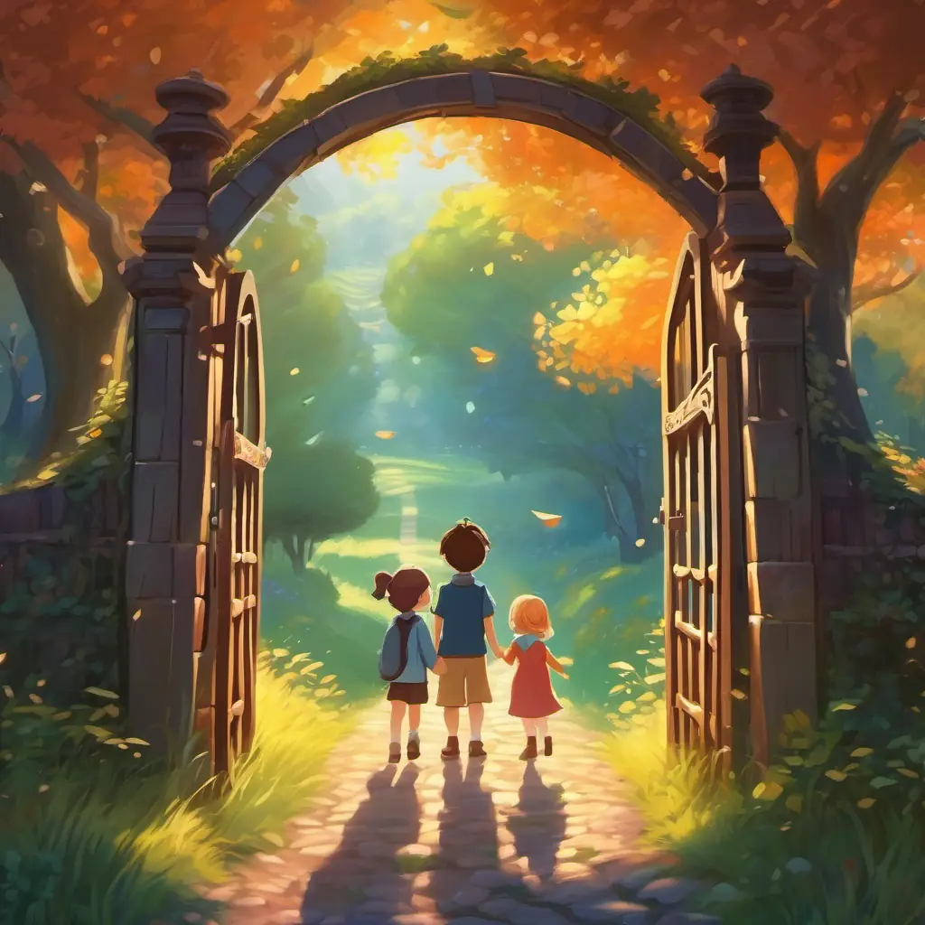 Feeling grateful, sharing adventure, magical experience, siblings, gate
