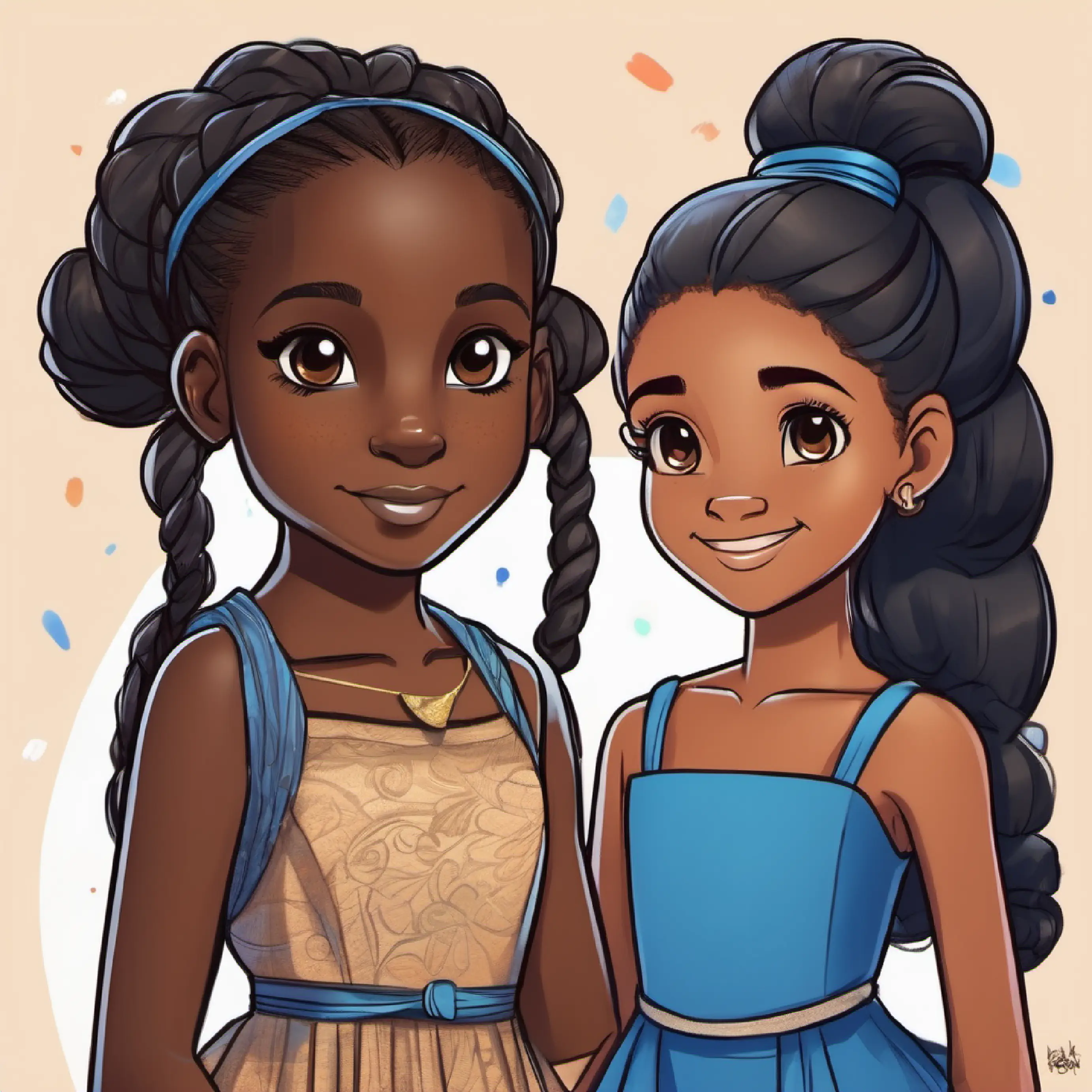 Chiedza's house, Chiedza and Tariro sharing coloring pencils