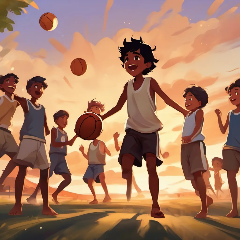 Peter scores a three-pointer, and the team's celebration makes him feel profoundly uplifted.