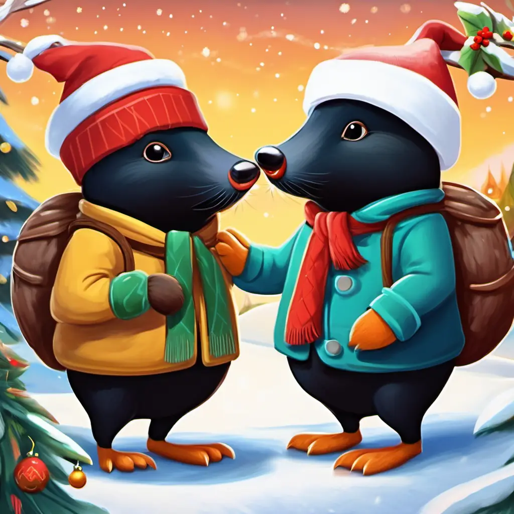 The mole joins their conversation, learning from their wisdom, leading to a cherished friendship.