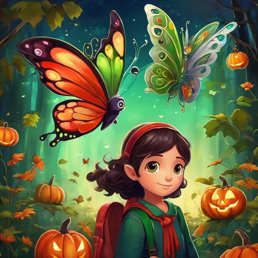 Butterfly with red wings and green eyes tells the friends about the color fairies and their love for diversity. They embark on a magical journey.