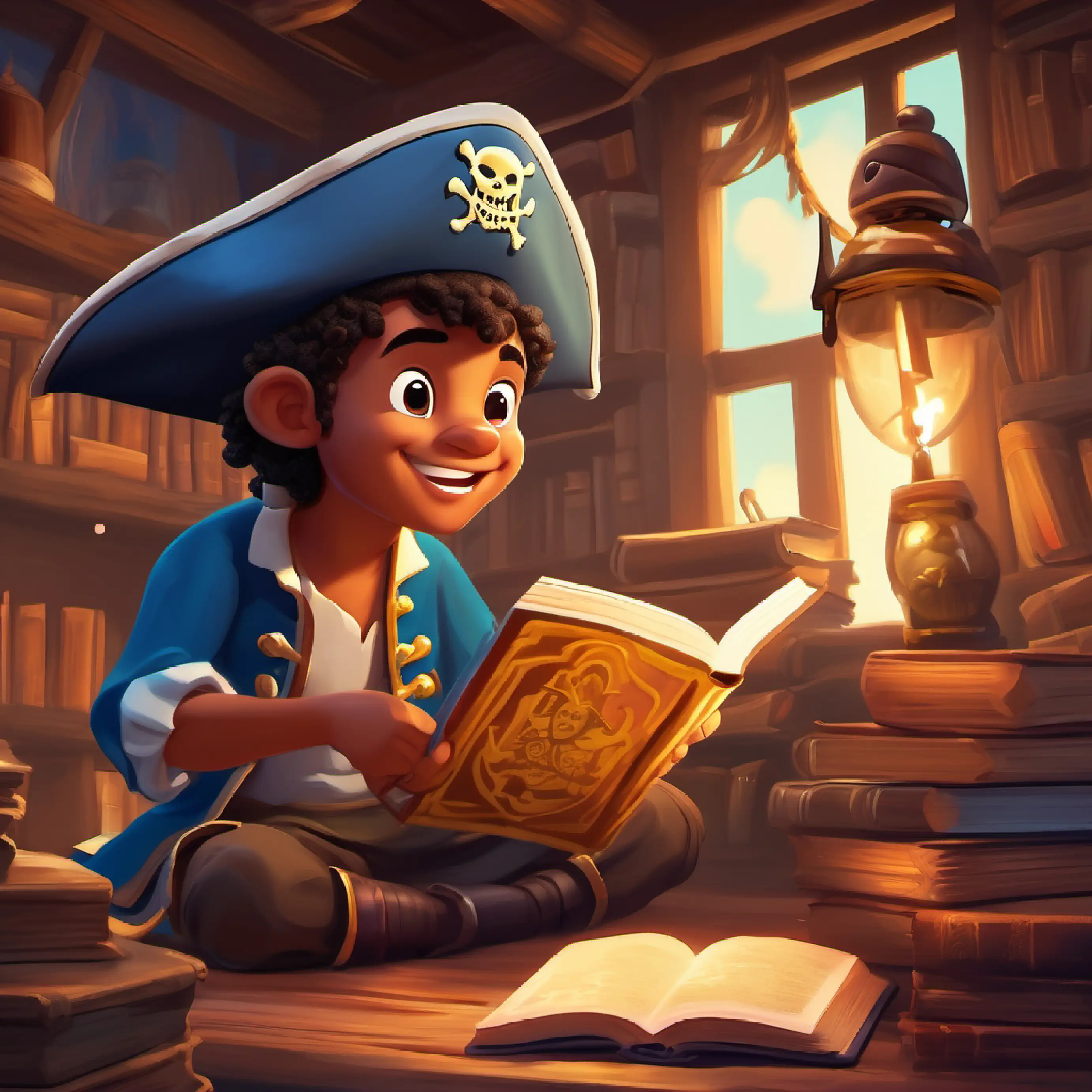 Jamal is excited about a pirate book series.