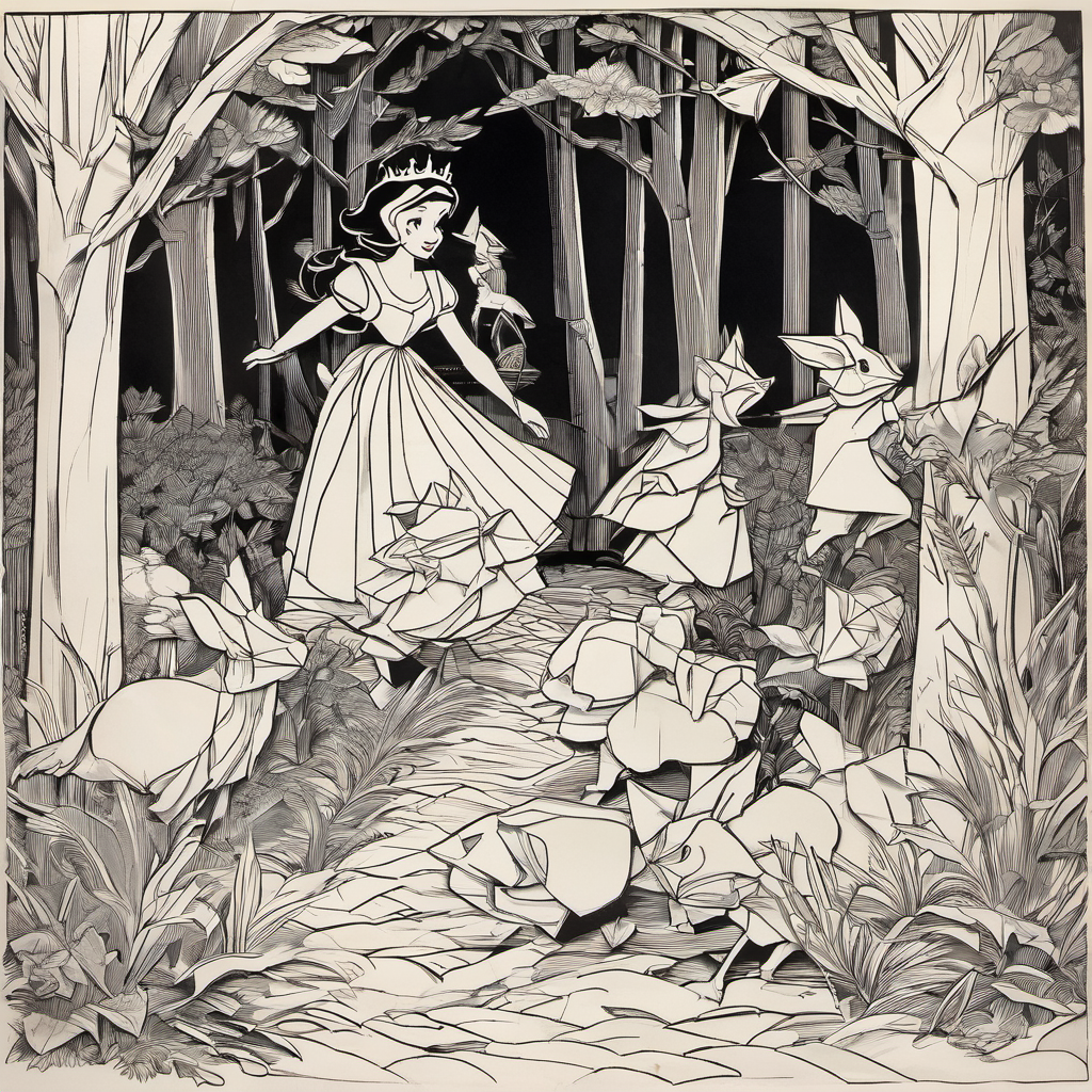 The queen ordered a huntsman to take Snow White into the forest and kill her. The huntsman couldn't bring himself to do it and instead told Snow White to run away and never come back. Snow White ran as fast as she could, deep into the forest, where she stumbled upon a small cottage. The cottage belonged to seven dwarfs who worked in the nearby mine. They were named Doc, Grumpy, Happy, Sleepy, Bashful, Sneezy, and Dopey.