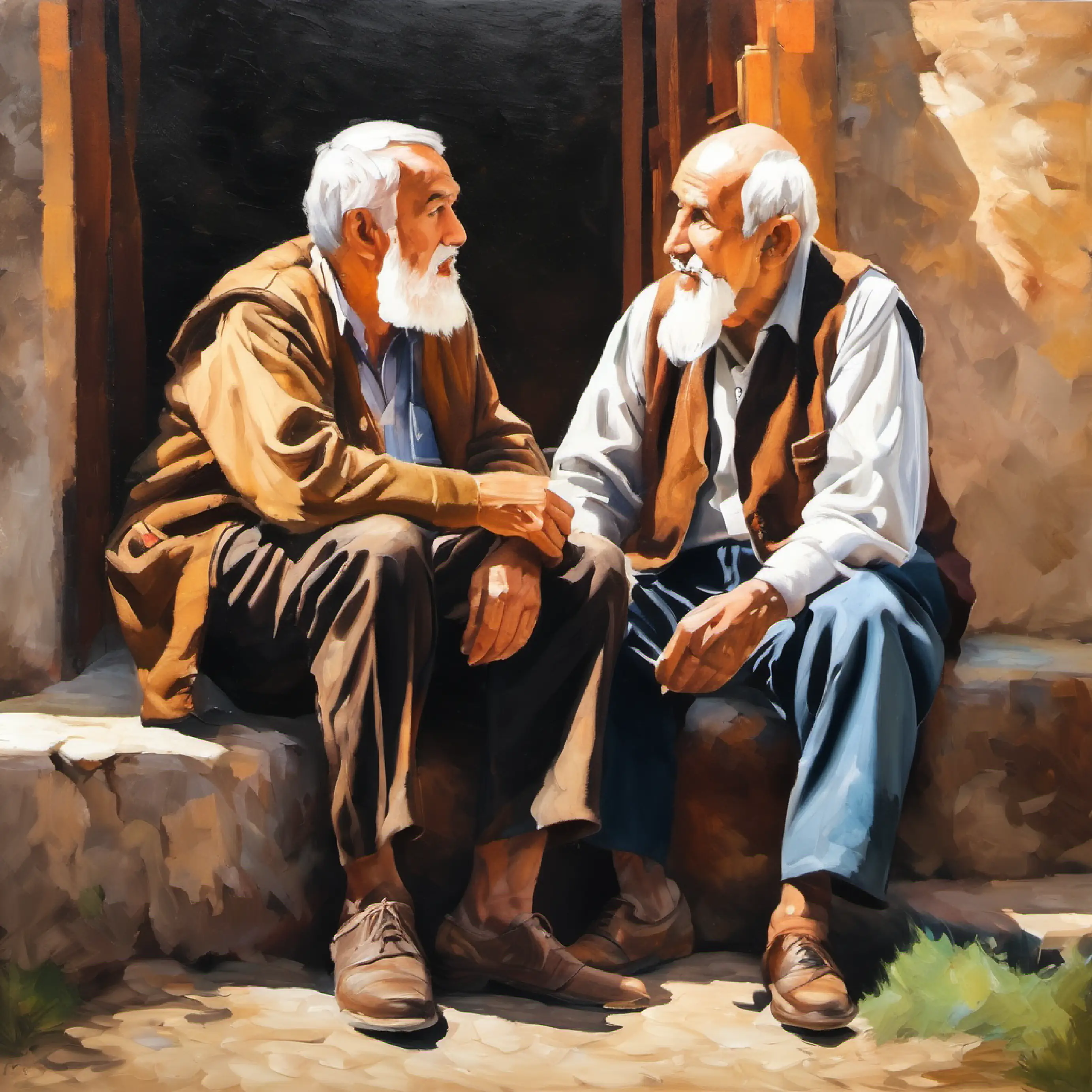 two old man are talking