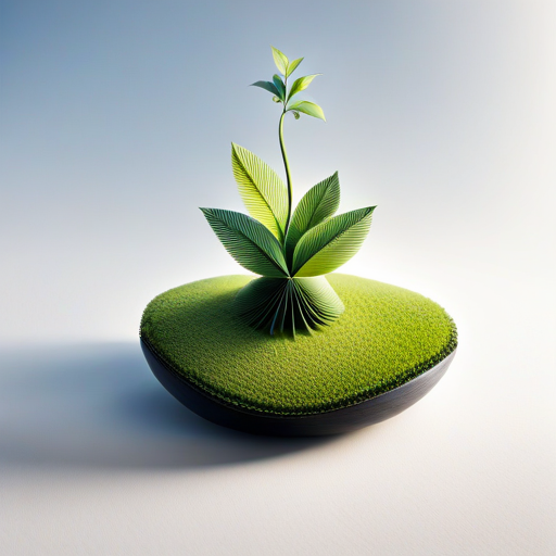 The sprout growing bigger and reaching towards the sky