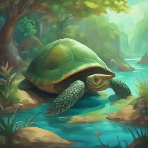 The old turtle describes a secret, beautiful place.