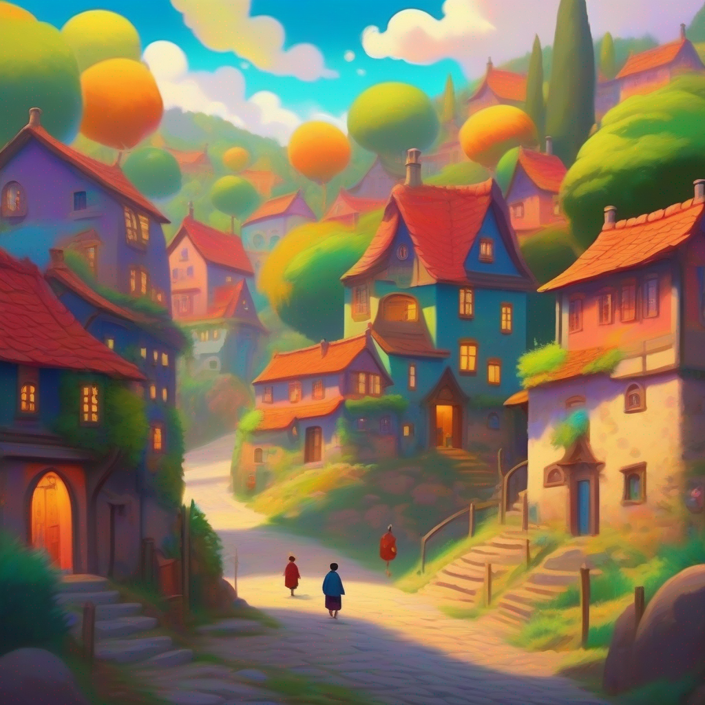 Brave, cunning, special power to see and communicate with spirits with special power, colorful village
