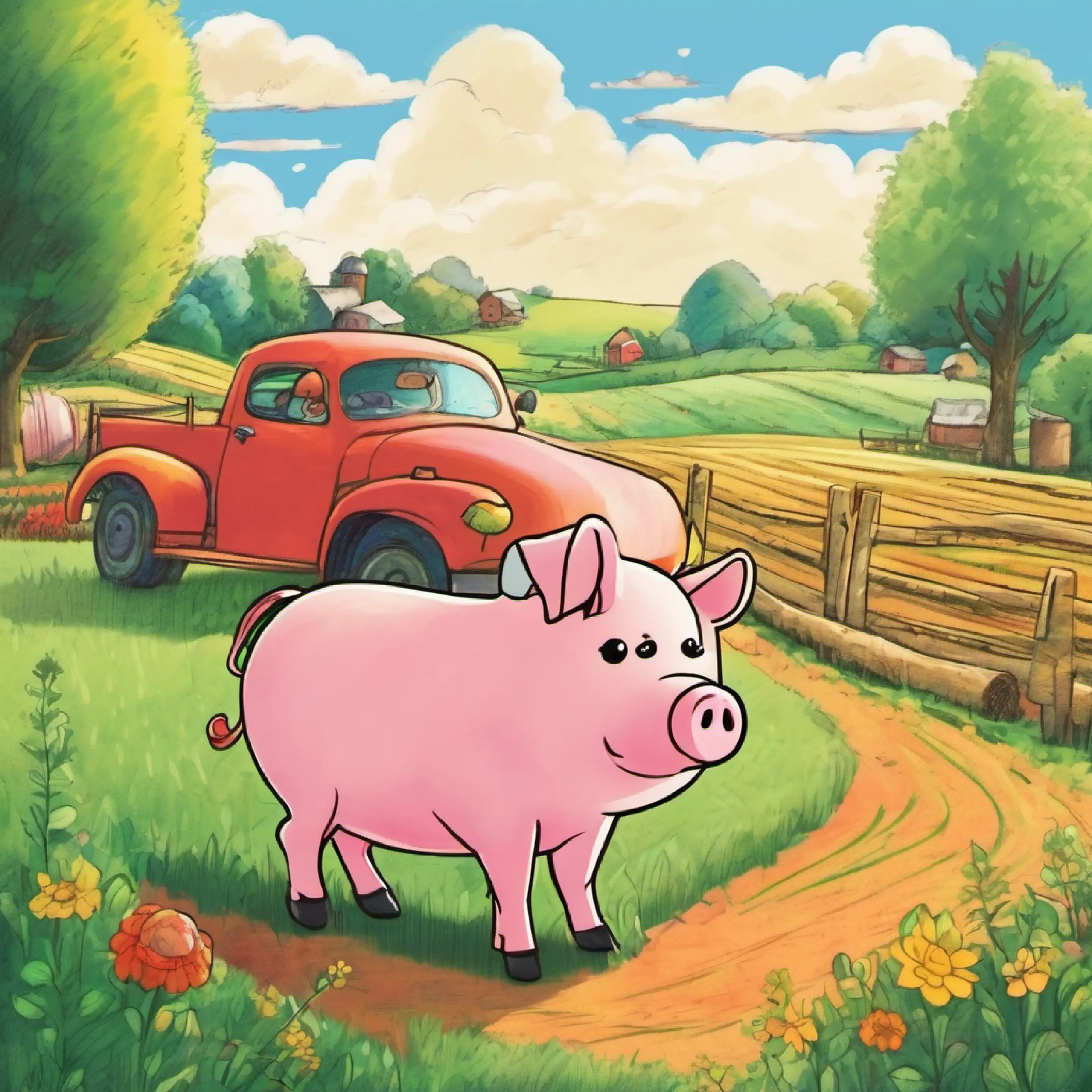 Introducing Piggy on the farm.