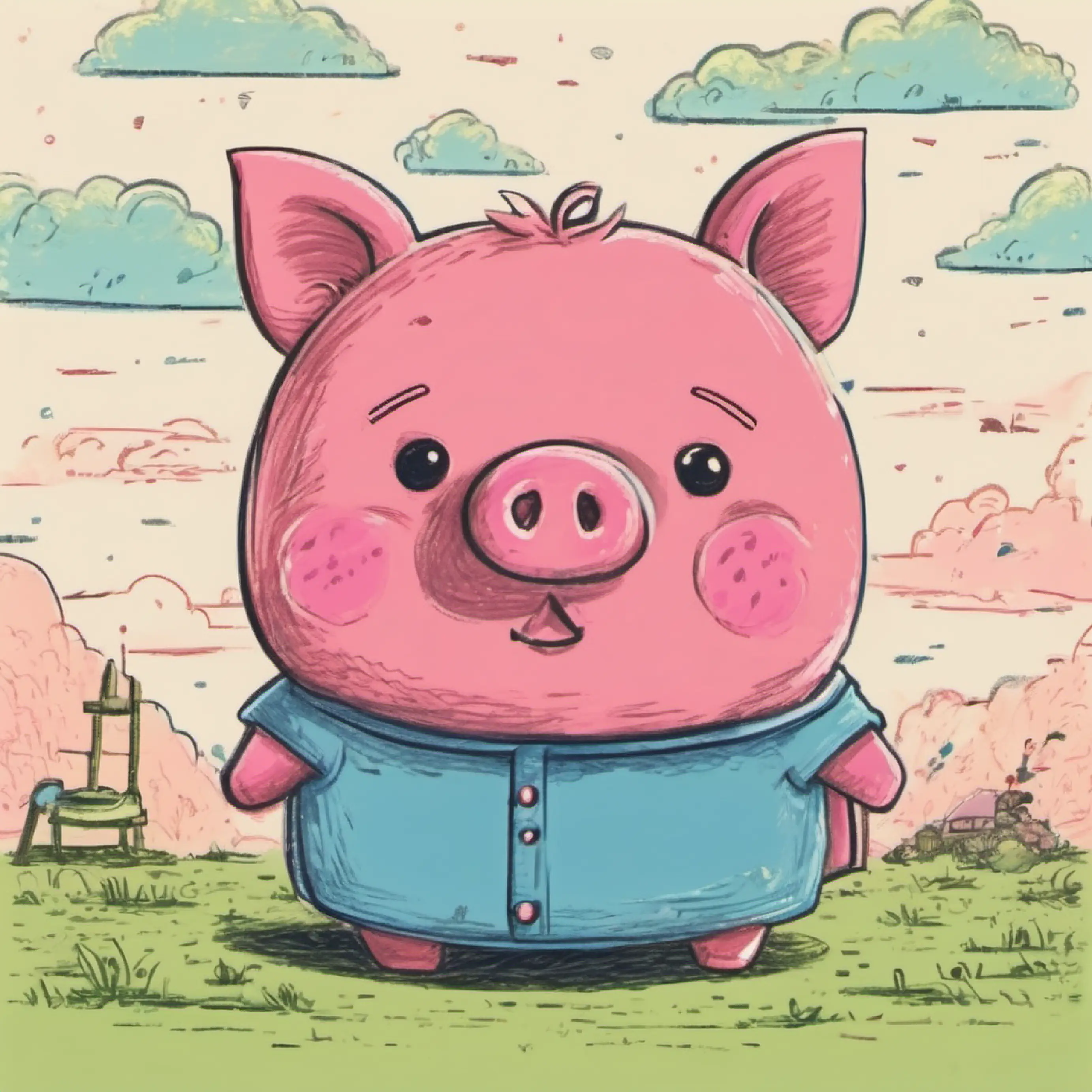Piggy gets hurt and is alone.