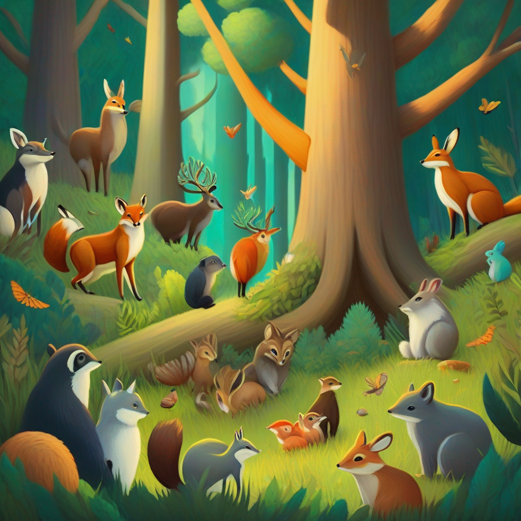Forest animals gather, share stories, and listen with open hearts