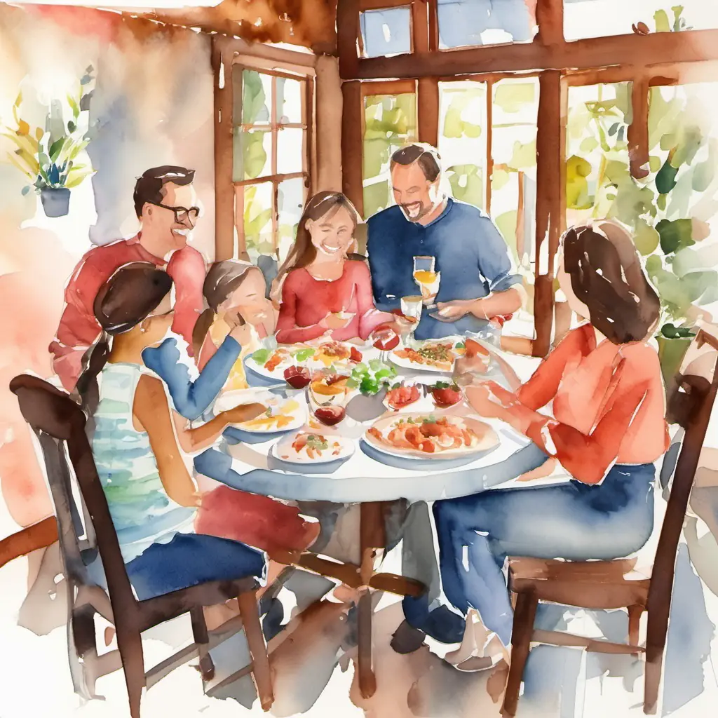 Family moments, special occasions, bonding over food, celebratory atmosphere.