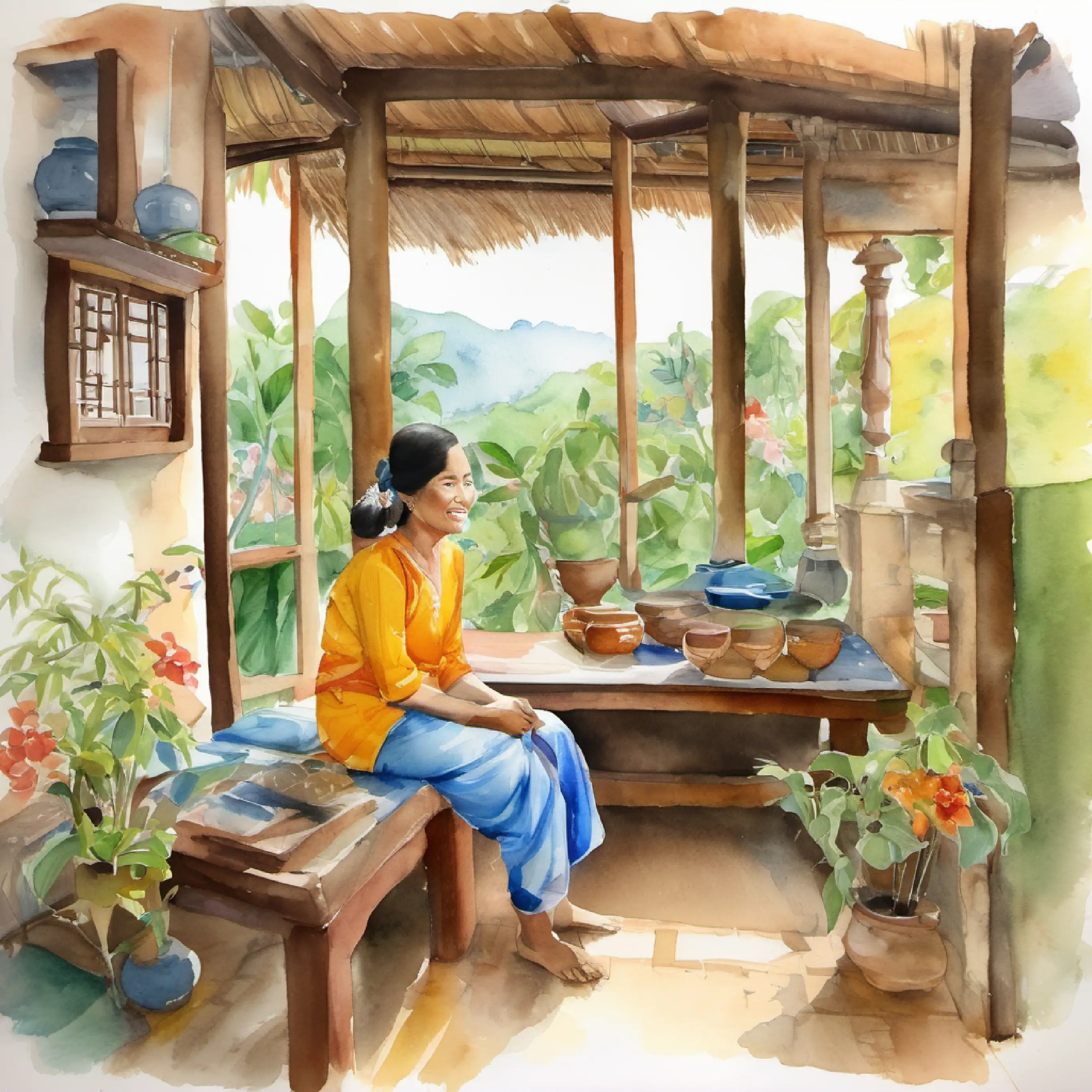 Introduction to Ploy Sai, in her cheerful village home.