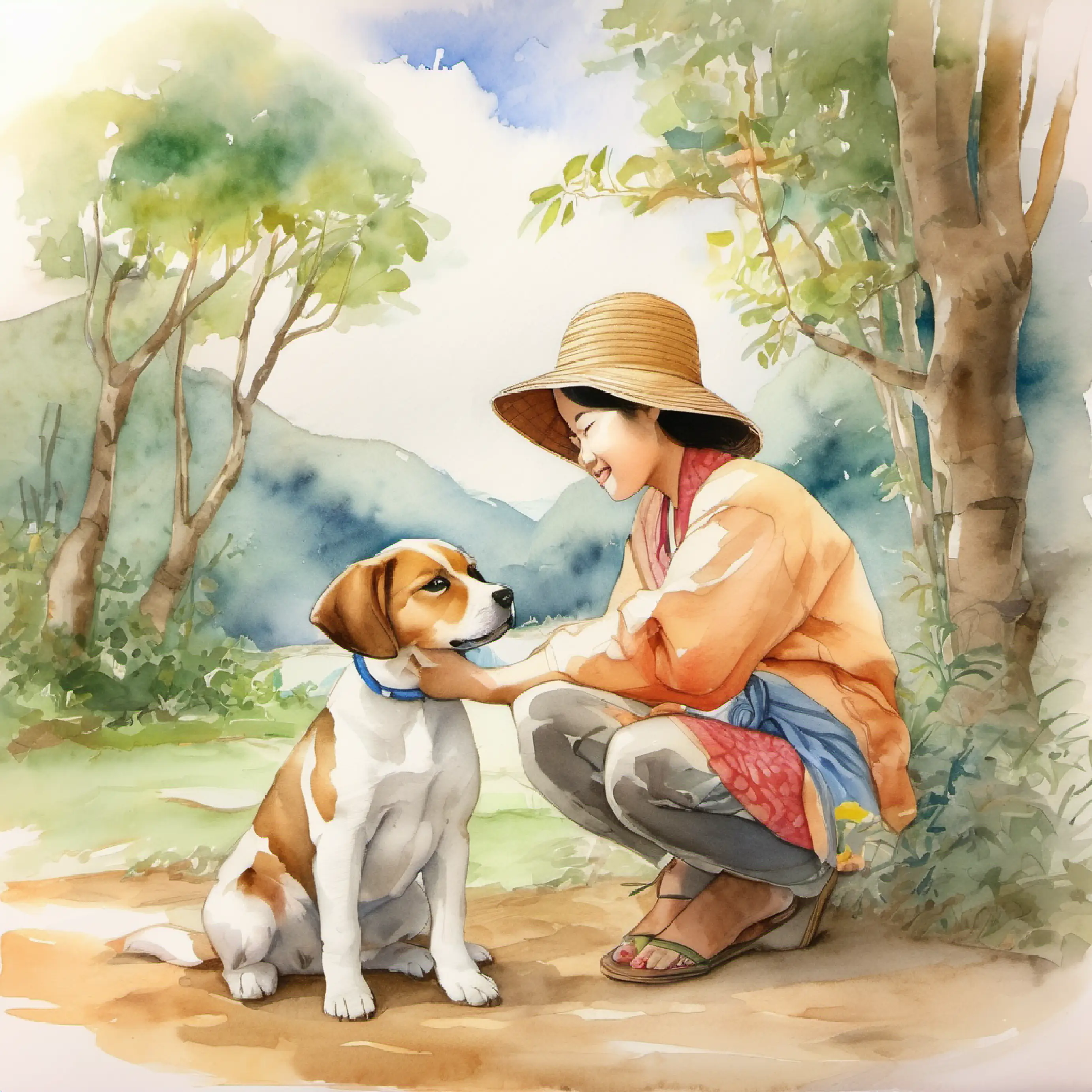 Ploy Sai finds the puppy.
