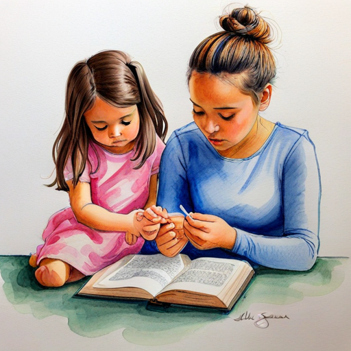 Lily and Sarah praying together