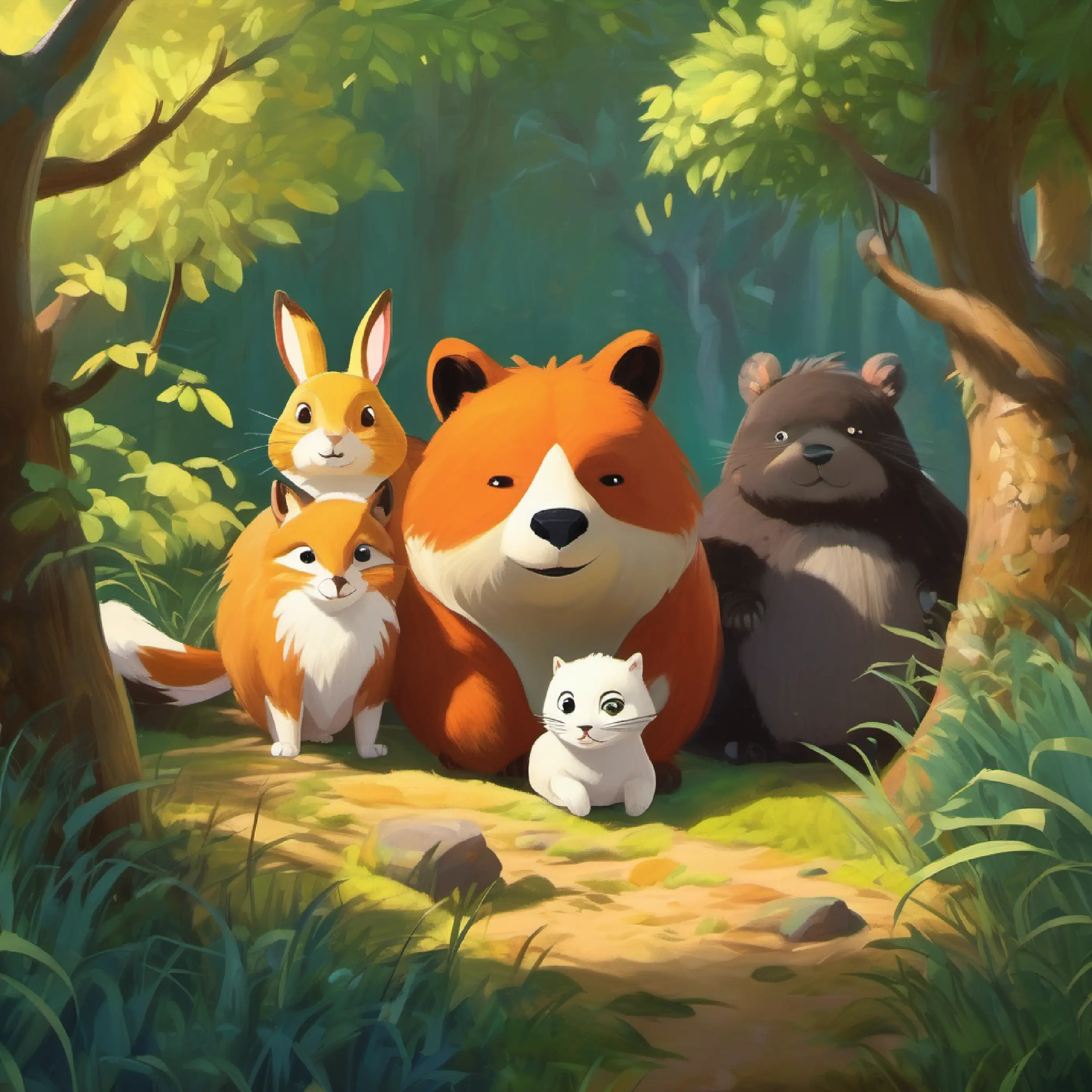 The animal friends begin to work together to protect themselves.