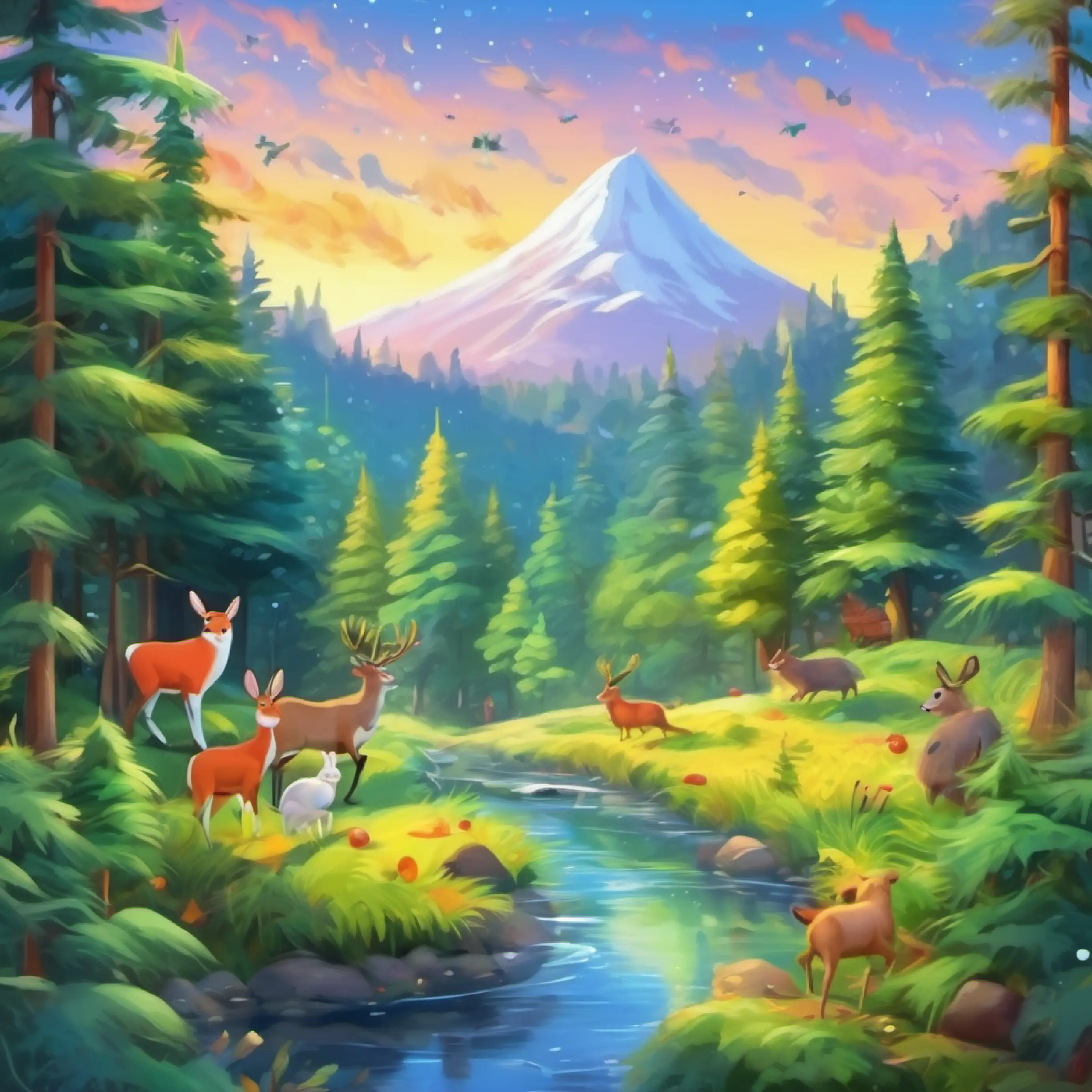 Forest becomes lively with healthy, happy animals.